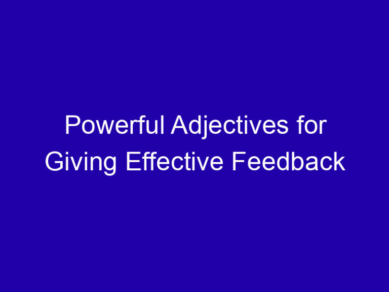 Adjectives for Comments: Helpful, Rude, Insightful
